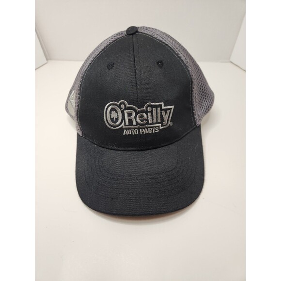 O'Reilly Auto Parts Hat‎ Cap Strap Back Mesh Black Gray Castrol Motor Oil Logo - Picture 1 of 6